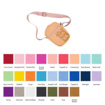 Colored Cotton Vertical Crossbody Pouch